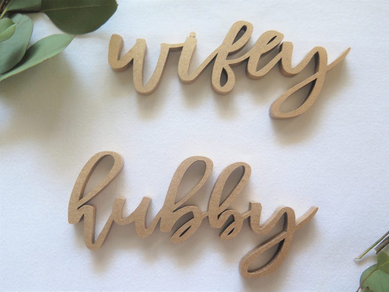 Download Laser Cut Place Setting Name//wifey and hubby/Gold ...