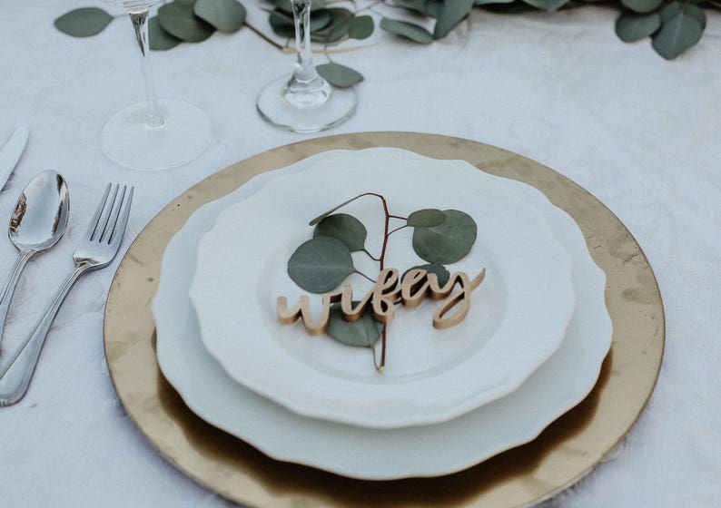 Download Laser Cut Place Setting Name//wifey and hubby/Gold ...