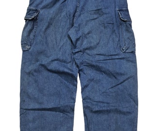 MAX80%OFF／セール開催中 Vintage Double Pants Cargo Denim Indigo Lauren Ralph RRL 90s パンツ