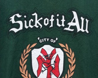 Vintage 90s Sick of It All Hardcore State of Mind Punk T Shirt - Etsy