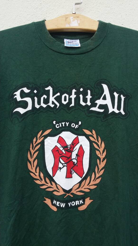 Vintage 90s Sick of It All Hardcore State of Mind Punk T Shirt - Etsy
