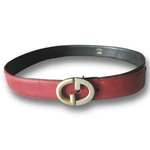Vintage 70s 80s GUCCI GG Signature Belt Made in Italy