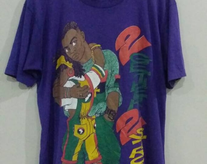 Vintage 90s 2Gether 2Strong Rap Tee, Purple USA Made XL