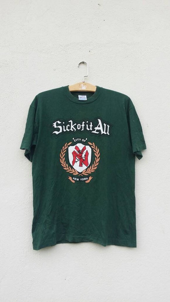 Vintage 90s Sick of It All Hardcore State of Mind Punk T Shirt - Etsy