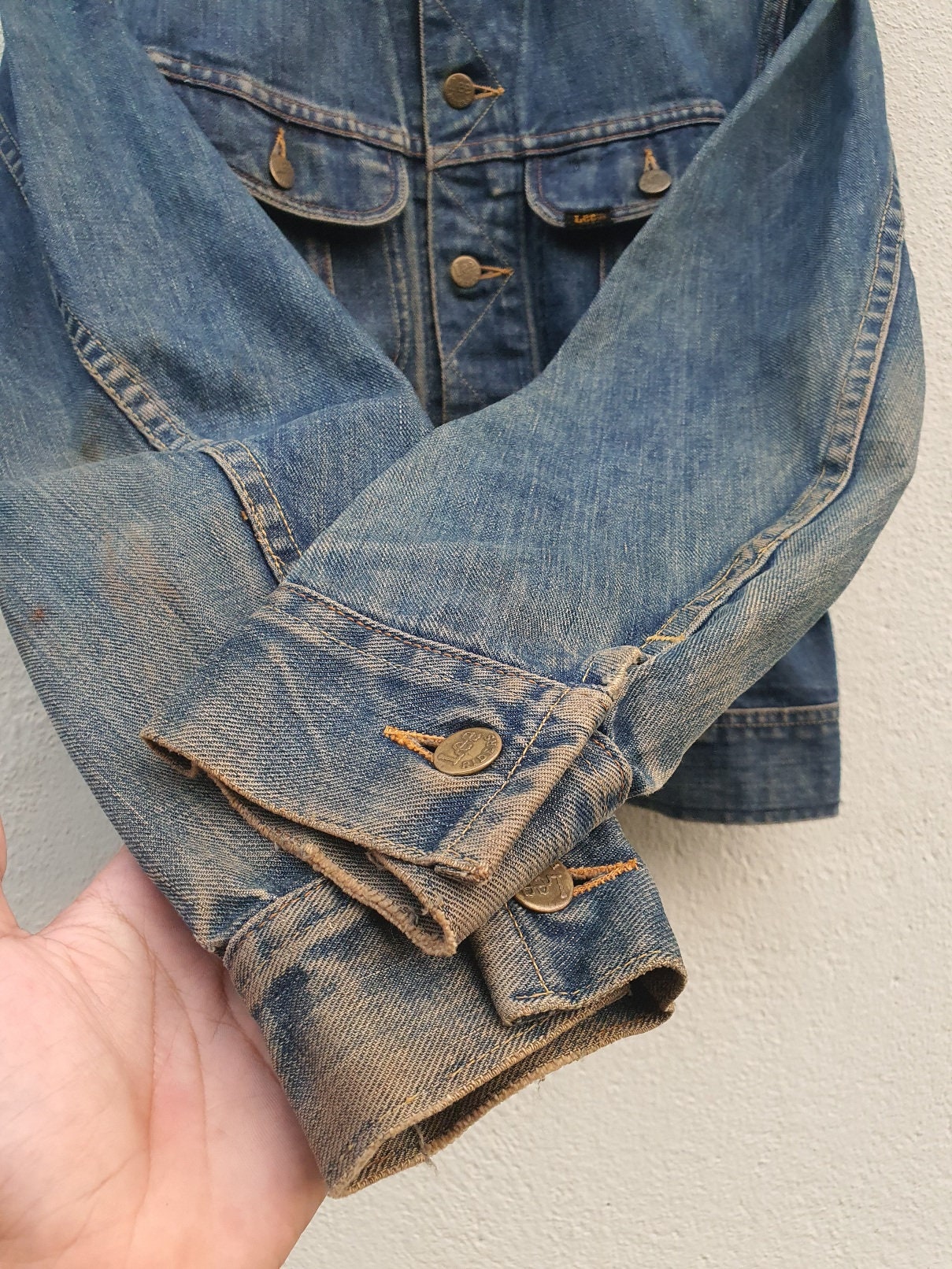 Vintage 60s LEE RIDERS 101J Denim Jacket Sanforized Made in USA