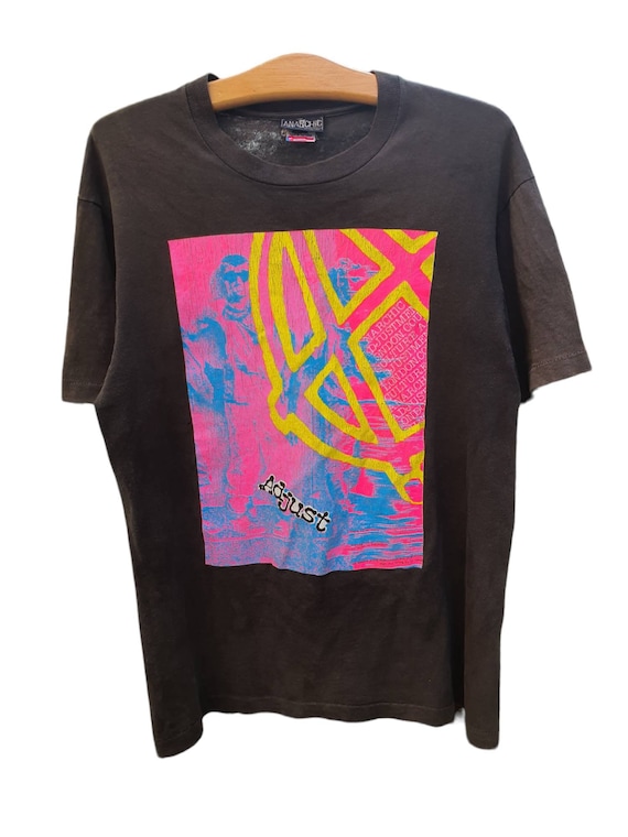 Rare Vintage 90s Anarchic Adjustment Adjust Tshirt Damien Nielsen 