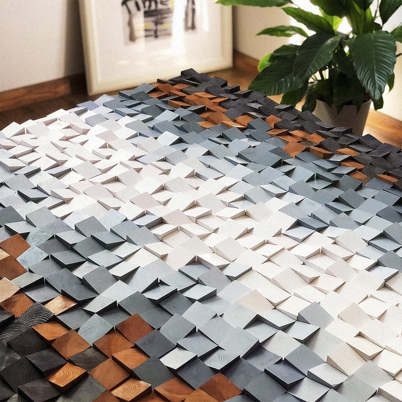 Scandinavian wood wall art Homey Modern wood wall | Etsy