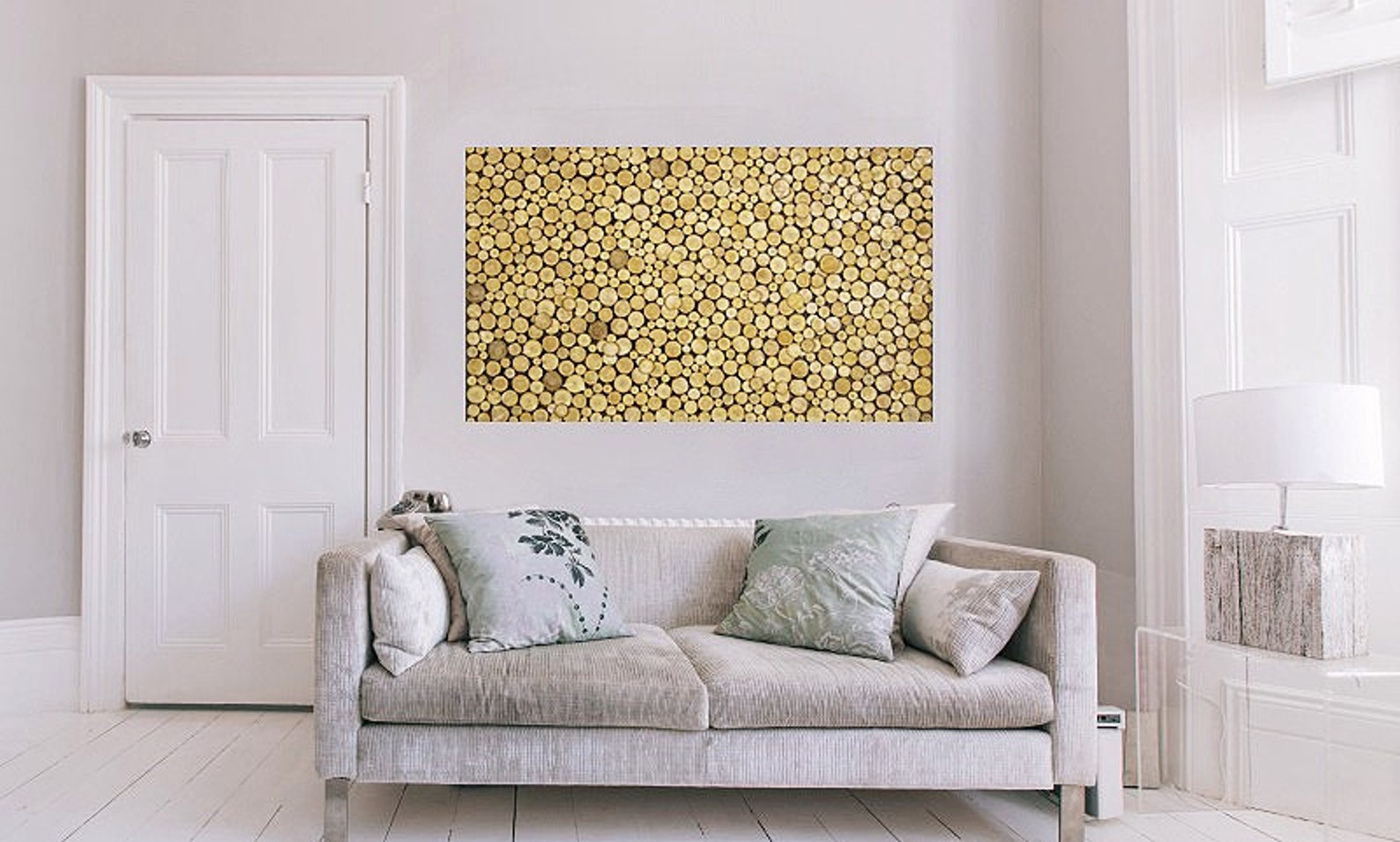 Wood art Village Large wall art rustic decor Etsy