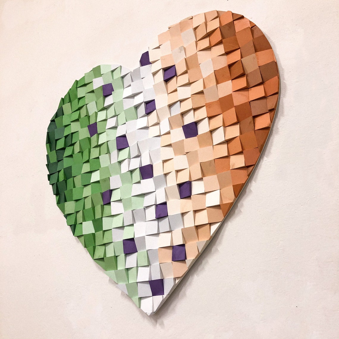 Wood wall art Love wall heart Large gift for Etsy