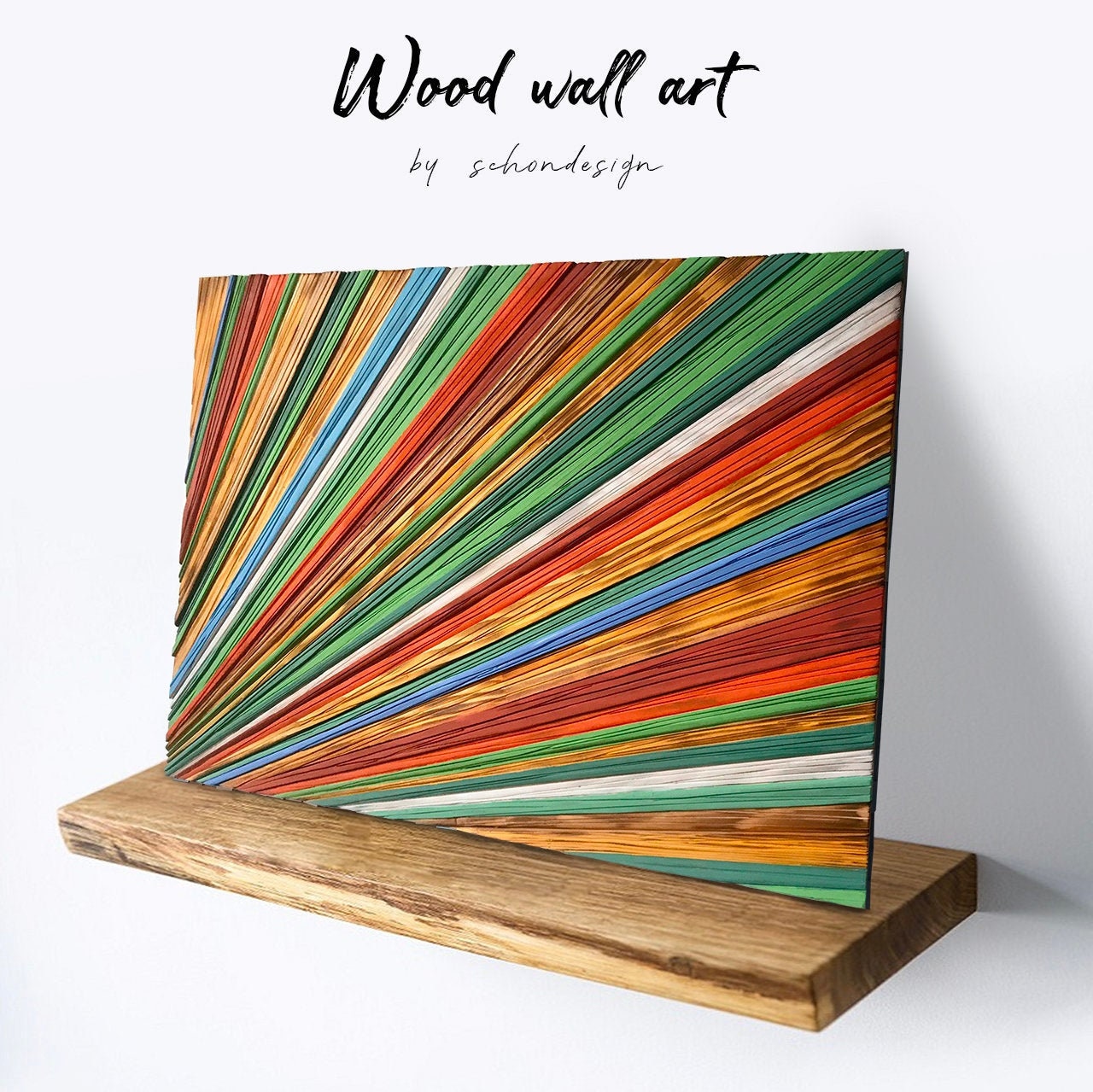 Wood wall art Reclaimed wood Mid century modern wall art Etsy