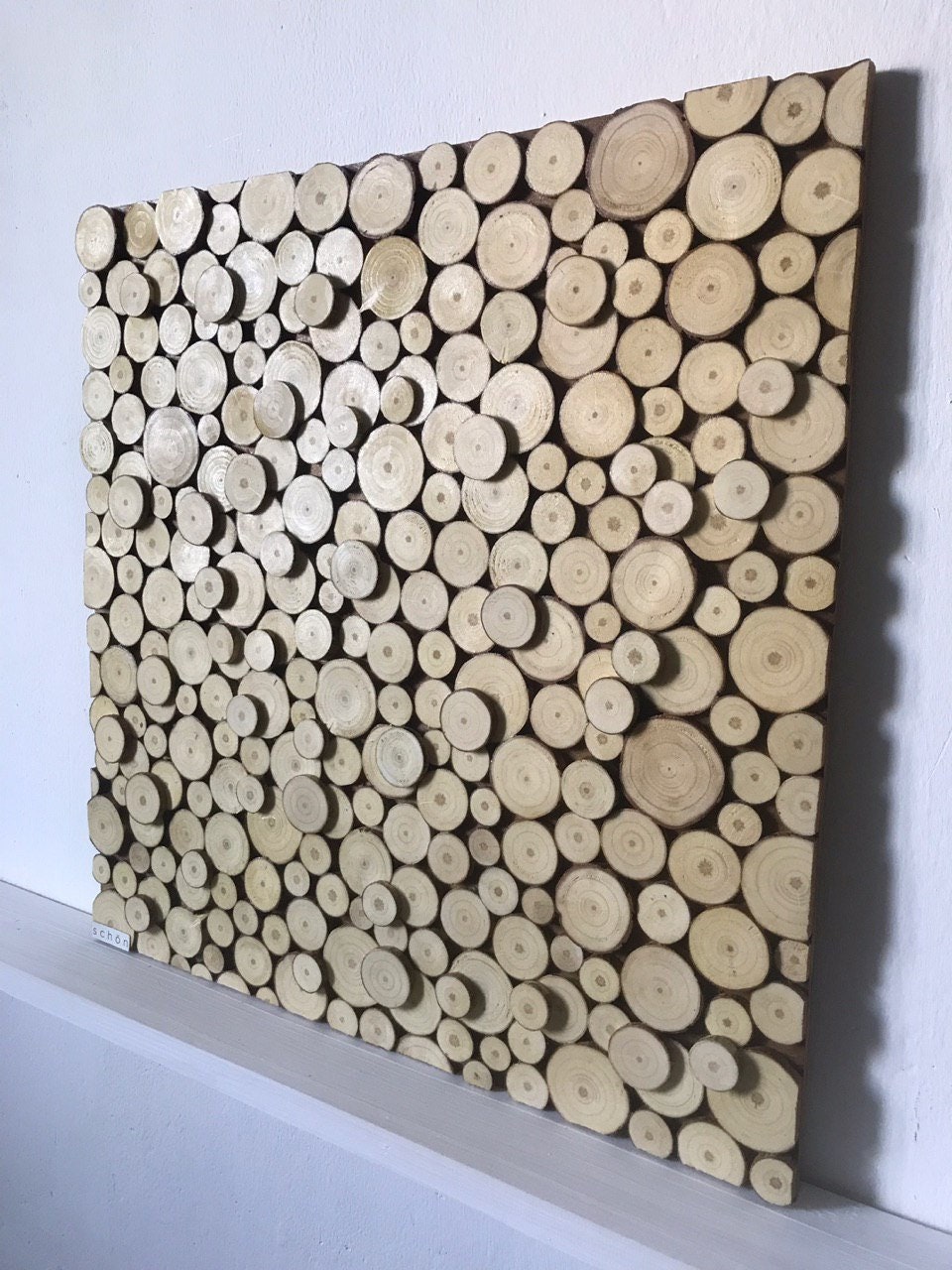 Wood art Village Large wall art rustic decor Etsy