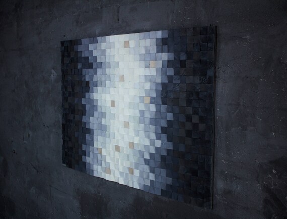 Scandinavian Wood Wall Art Muted Skylarge Wall Artmodern Etsy