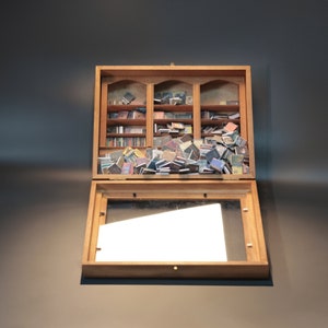 Anti-Anxiety Bookshelf Ornament Wooden Bookshelf Display Cabinet