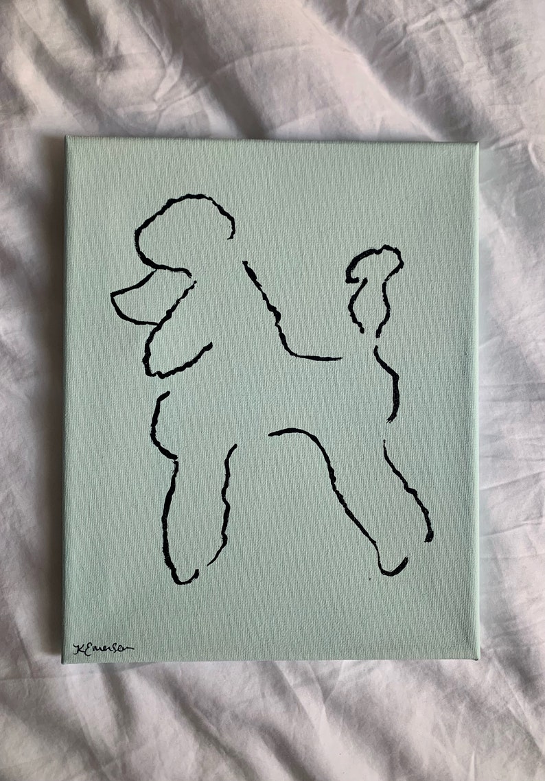 Custom Pet Portrait Minimalist Line Painting