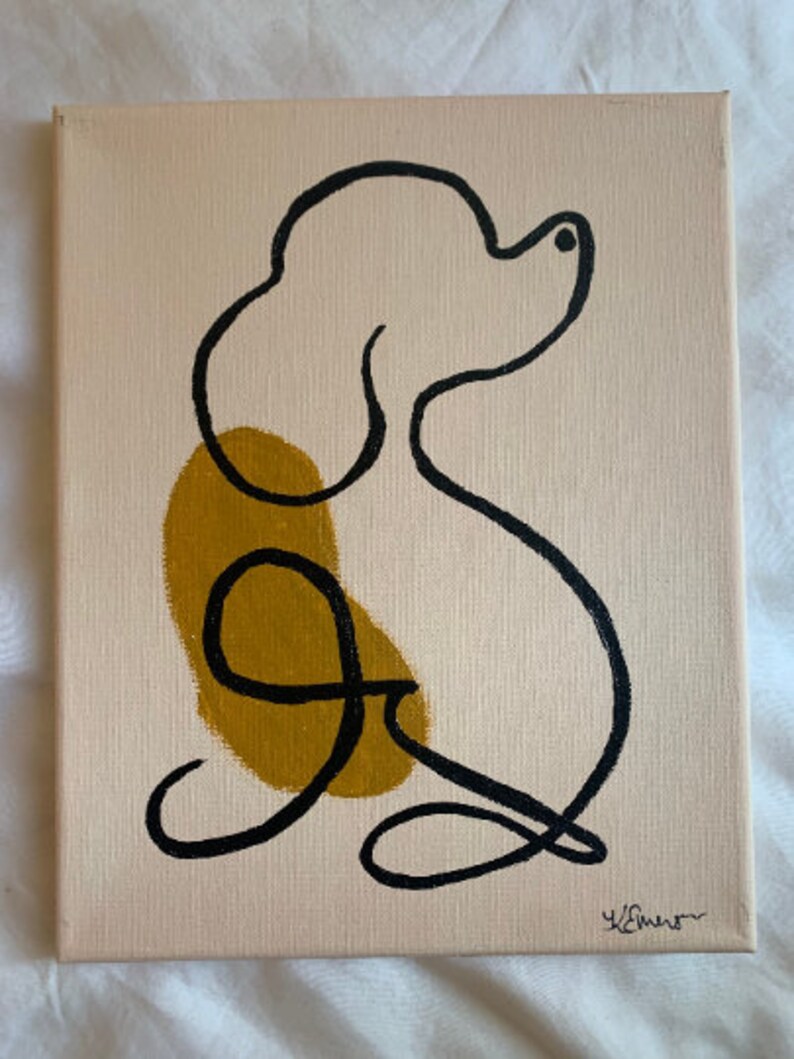 Custom Pet Portrait Minimalist Line Painting