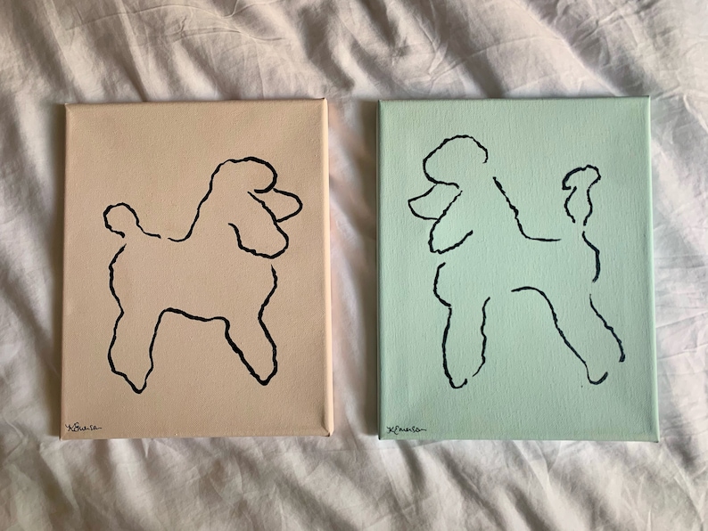 Custom Pet Portrait Minimalist Line Painting
