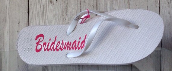 personalised flip flops for wedding guests