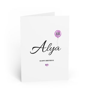 18th Birthday Card Daughter, Personalised 18th Birthday Card, 18th Birthday Gift Girl, Eighteenth Card For Granddaughter, Sister, Friend