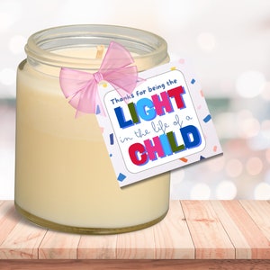 Kerze Anhänger, Kerze Geschenkanhänger, Wertschätzung Geschenk, Zufällige Tat der Freundlichkeit druckbar, Lehrer Geschenk, Anhänger für Kerze, Licht im Leben eines Kindes