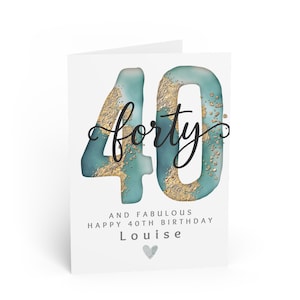 Carte d'anniversaire pour elle, lui, 40e anniversaire, 40e anniversaire pour maman, 40 ans et cadeau fabuleux pour un ami et une fille