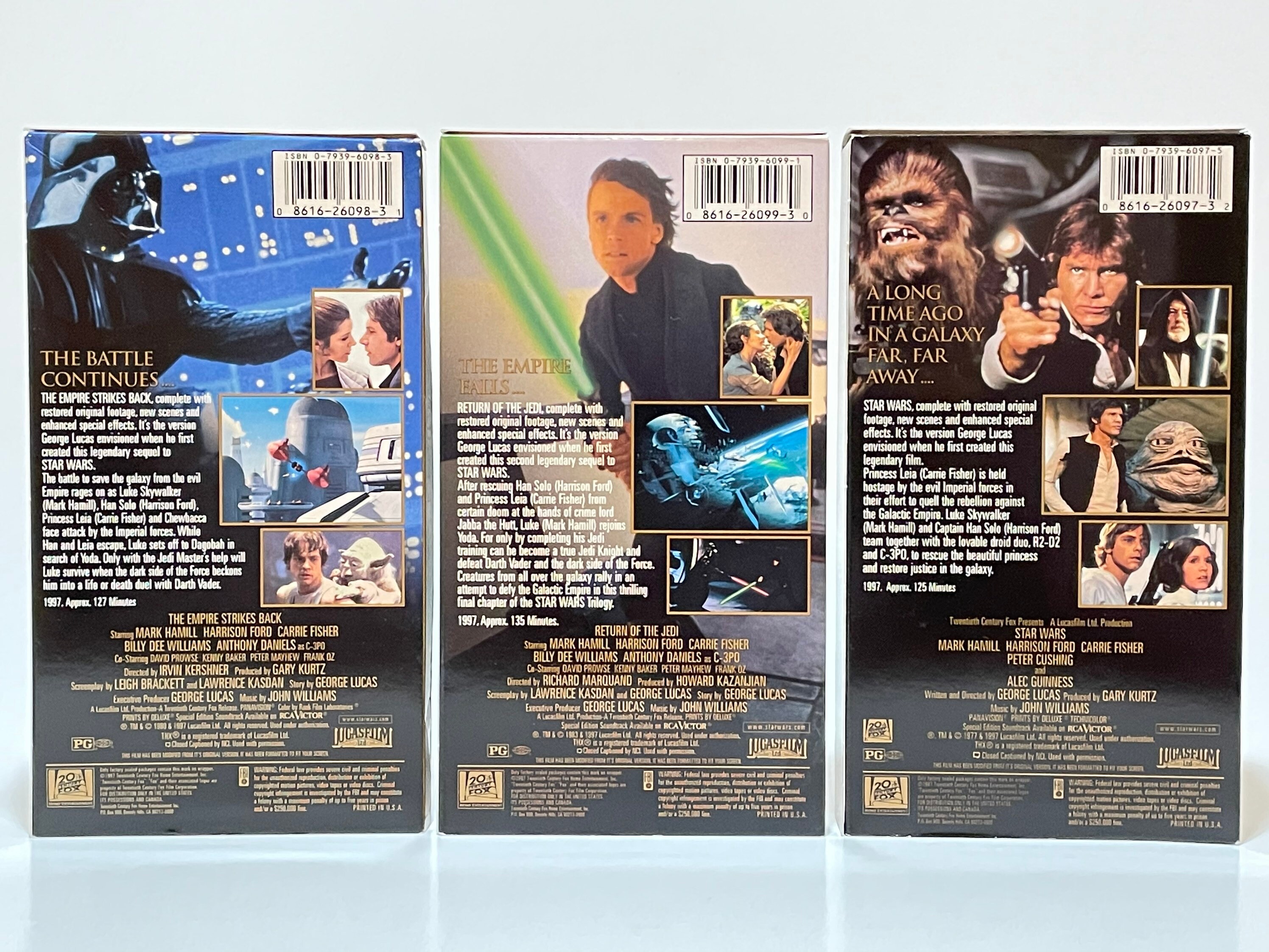 Vintage Star Wars Special Edition VHS Trilogy 1997 Etsy