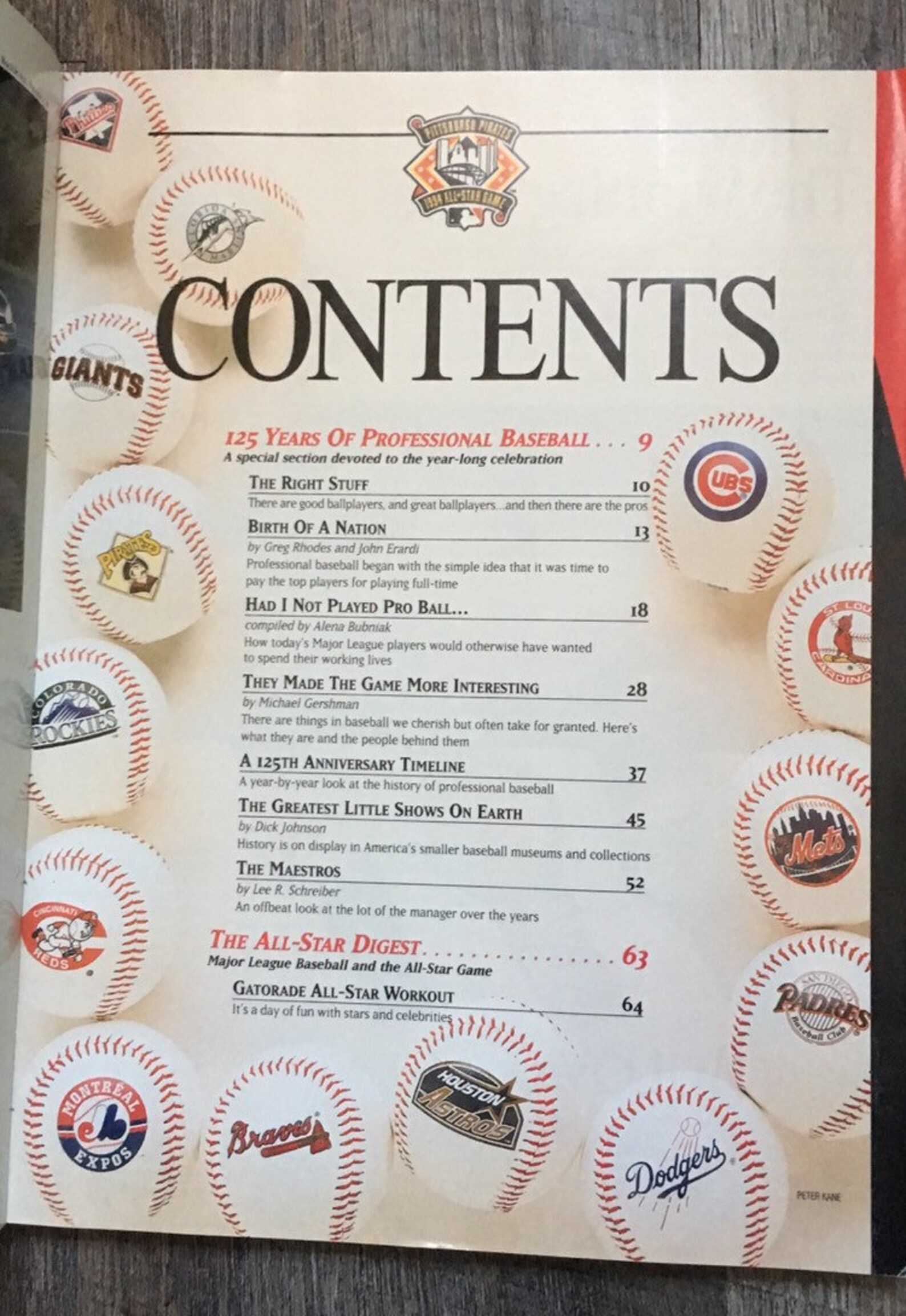 1994 MLB All Star Game Baseball Official Program