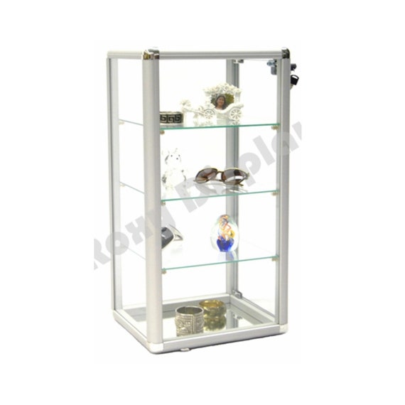 Aluminium Display Cases Glass Showcase Counter with LED Lights for Retail  Displays