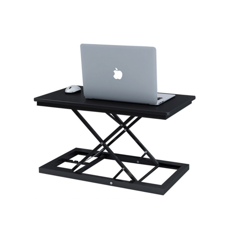 Adjustable Height Sit Stand Black Desk Converter Ergonomic Etsy