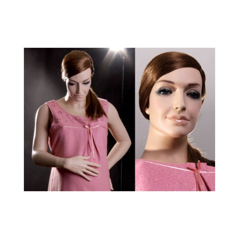 Female Plastic Mannequin Realistic Full Body with Base and Blonde Wig