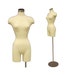 Female Adult Dress Form Mannequin Pinnable Off White Torso with Shoulders and Thighs #F2/6WLG 