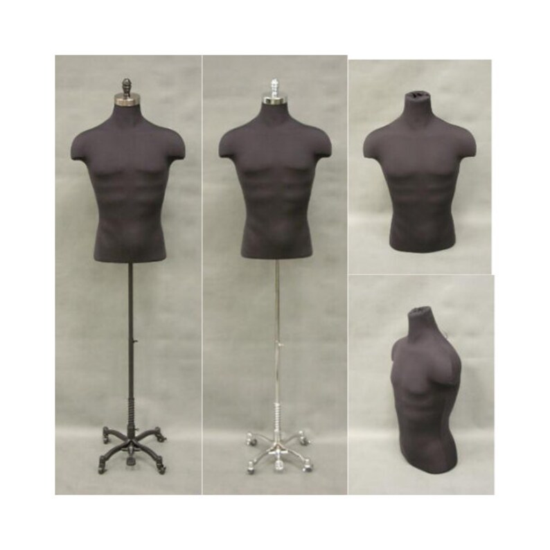 Mens Torso Shirt Form Mannequin With Black Jersey Cover and Etsy Finland
