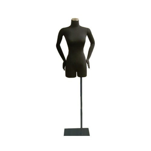 Adult Female Black Pinnable Dress Form Half Body Mannequin