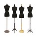 Adult Female Torso Dress Form Pinnable Black Mannequin Display with Base and Neck Cap #FWPBK 