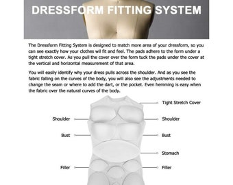 Adult Female Dress Form Padding System for Professional Dress Form Mannequins (12 Piece Kit) #PAD-ST
