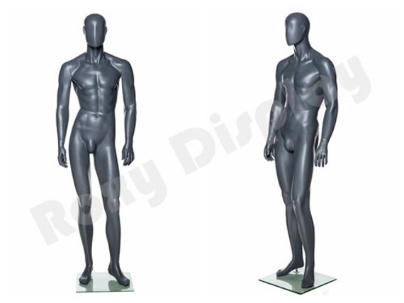 Men's Stylish Abstract Dark Gray Full Body Mannequin MG004 