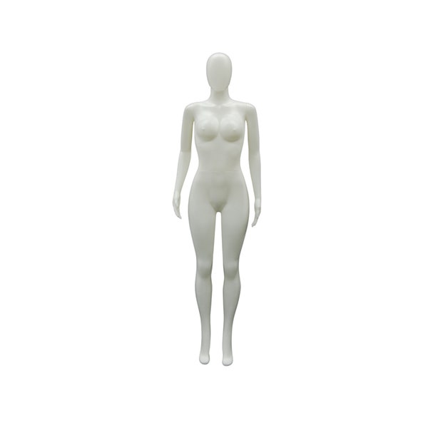 Plastique Blanc Brésilien Corps Oeuf Tête Femme Adulte Mannequin Debout avec Base #957-06W