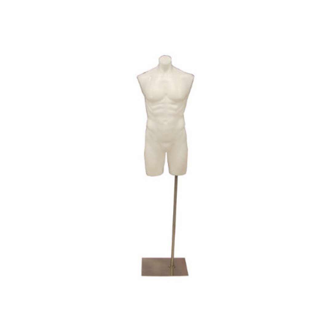 Men's Plastic White Mannequin Torso With Shoulders and Thighs P908W Etsy