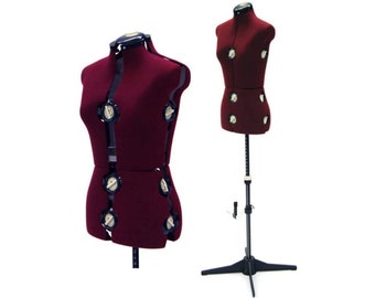 Adult Female Adjustable Dress Form Sewing Mannequin Fabric Torso with 12 Adjustment Dials #FH-2-8