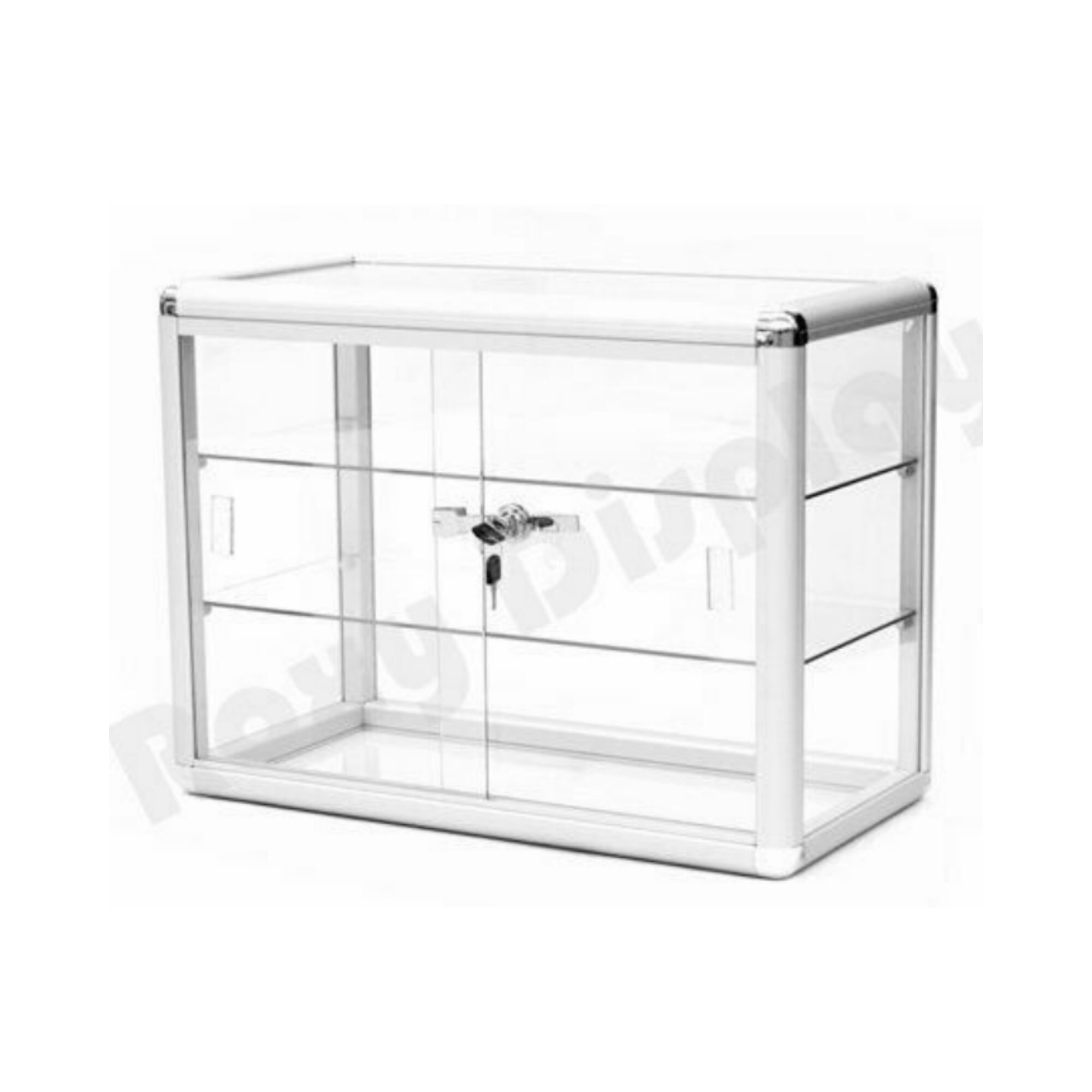 Aluminum Framed Glass Counter Top Display Case With Sliding Etsy