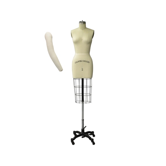 Professional Female Half Body Dress Form w/ Collapsible Shoulders and  Removable Arms