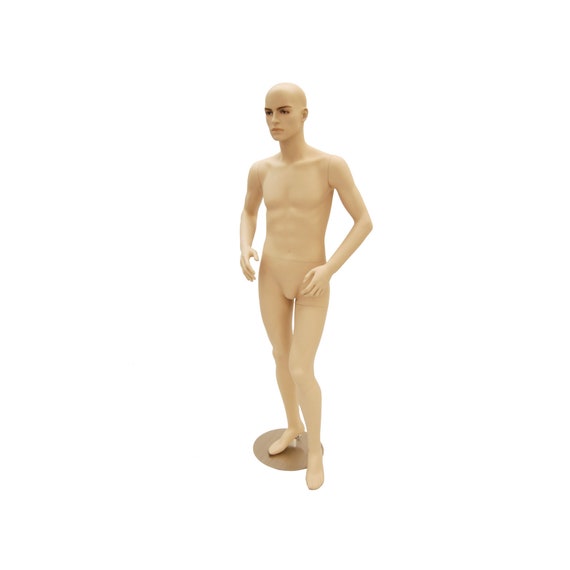 Male Realistic Fleshtone Full Body Short Mannequin With Flexible Elbows and  Wig STEVE 