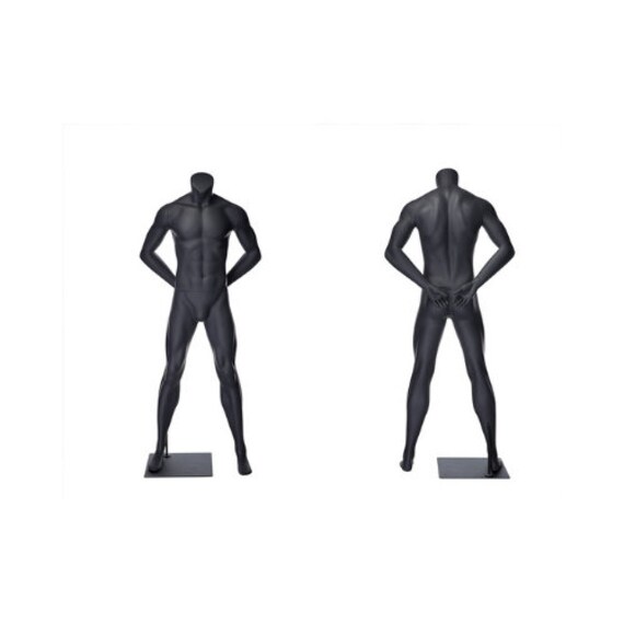 Standing Straight Mens Realistic Face Fleshtone Full Body Mannequin With  Base KM26F 