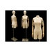 Adult Female Off White Linen Dress Form Mannequin Torso with Articulating Arms and Removable Head #F2LARM 