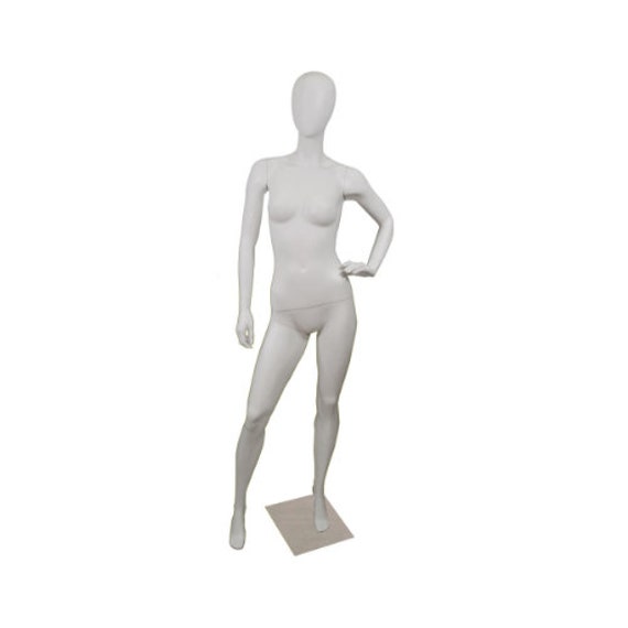 Male Full Body Mannequin, Muscular - Black Finish with Egghead