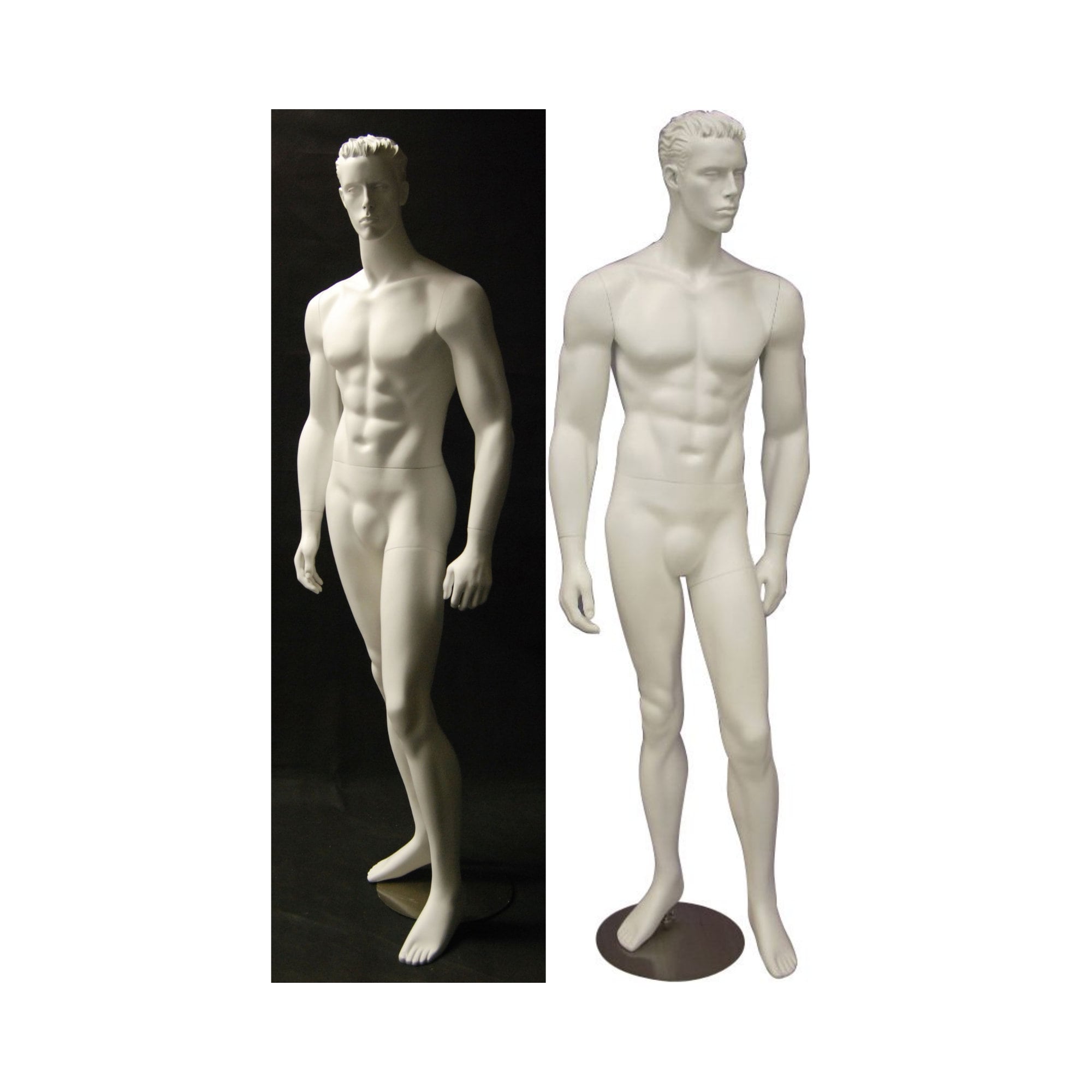 Antiqued Male Half Body Mannequin, egghead, Torso W/ Detachable Arms on  Stand - Finished Wood Top