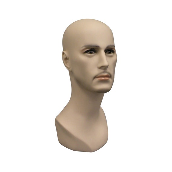 Mannequin Head with Male Face Model Display Stand Model Wig Hats