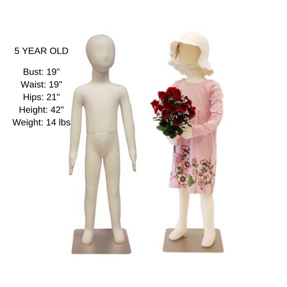 display abt 10years old 2 full body children-R12 Two flexible white Mannequins 