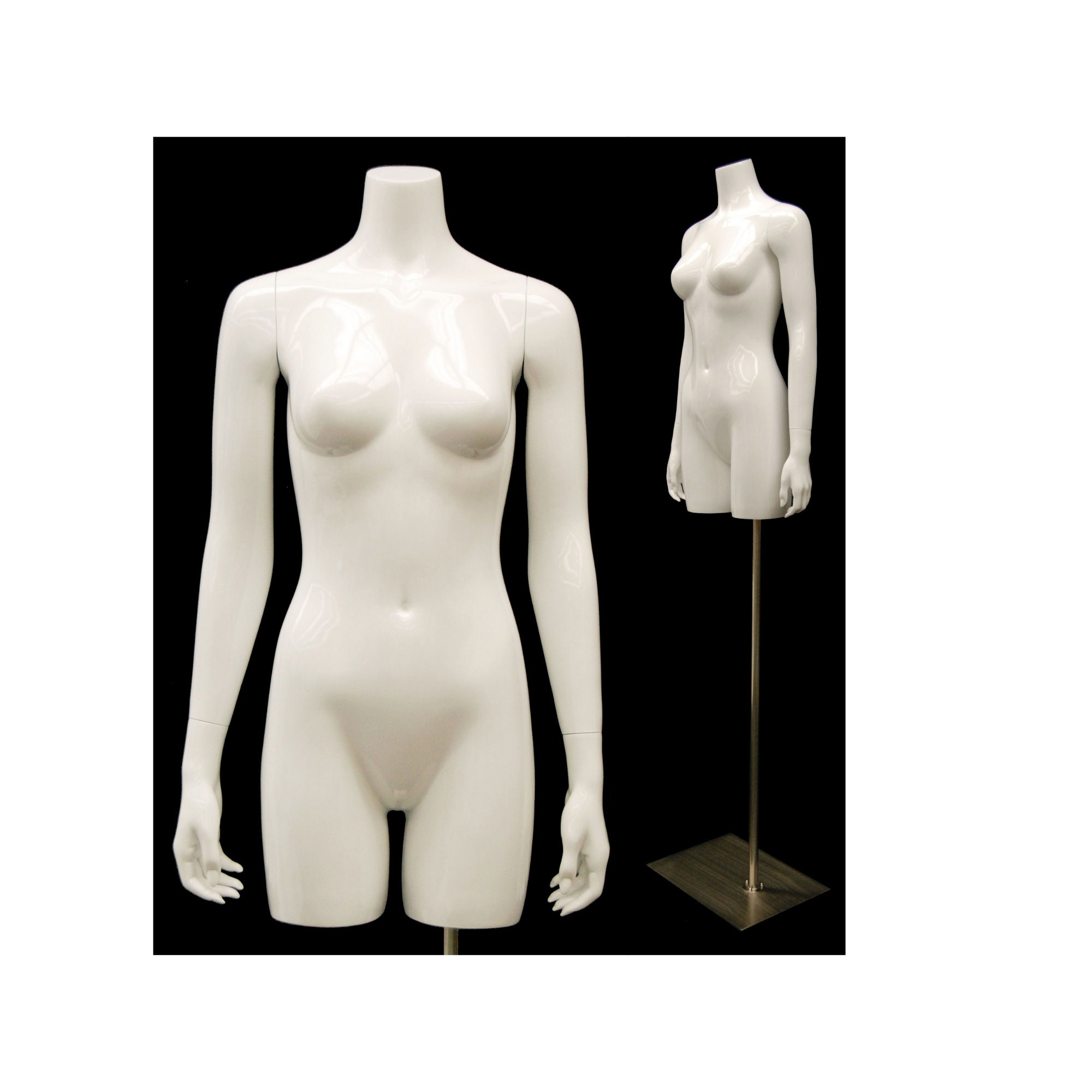 Female Headless Torso Mannequin with Removable Arms
