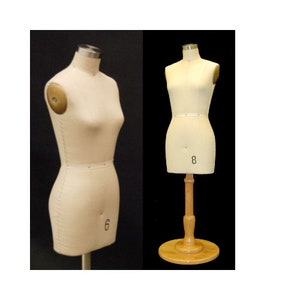 Miniature Half Scale Adult Female Half Body Professional Dress Form Mannequin with Base #SIZE6-8HALF