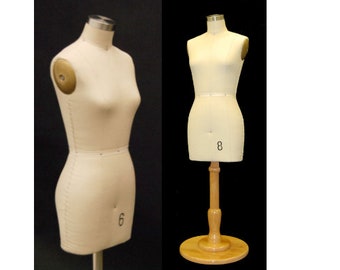 Miniature Half Scale Adult Female Half Body Professional Dress Form Mannequin with Base #SIZE6-8HALF